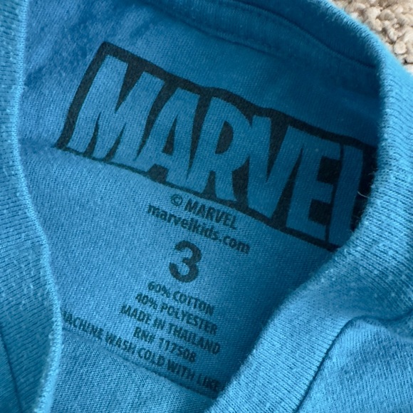 Marvel captain America toddler boys short sleeve blue tshirt tee size 3T - Picture 3 of 4